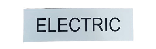Name Plate, 2-2/3" x 7-7/8" Electric